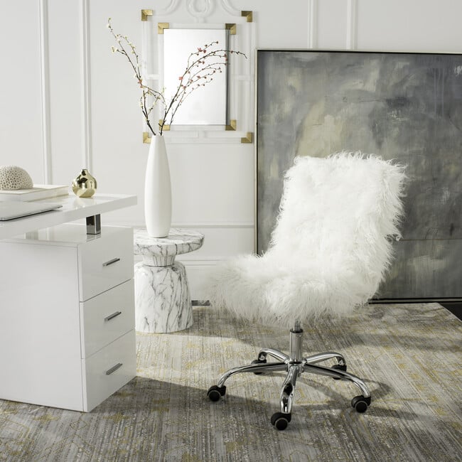 Whitney Swivel Desk Chair, White - Desk Chairs - 6