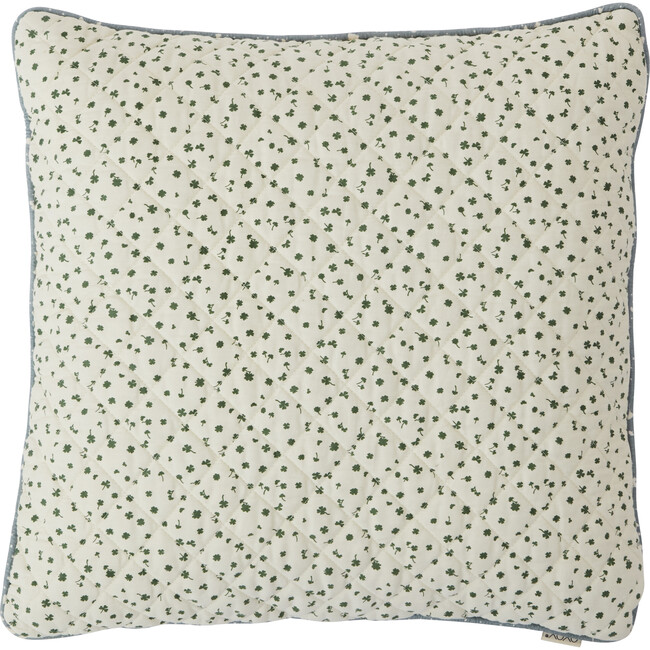 Quilted Aya Cushion, Brown/Off White
