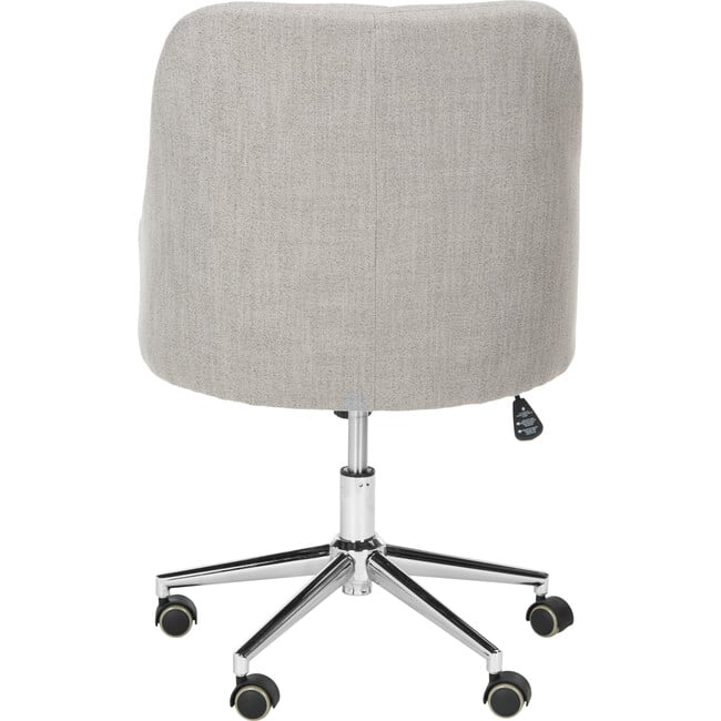 Evelynn Tufted Swivel Chair, Grey - Desk Chairs - 4