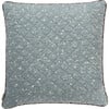 Quilted Aya Cushion, Blue/Caramel - Decorative Pillows - 1 - thumbnail