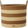 Set of 3 Gomi Cylinder Storage Baskets, Caramel Stripe - Storage - 2