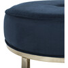 Angelea Round Ottoman, Navy - Accent Seating - 3