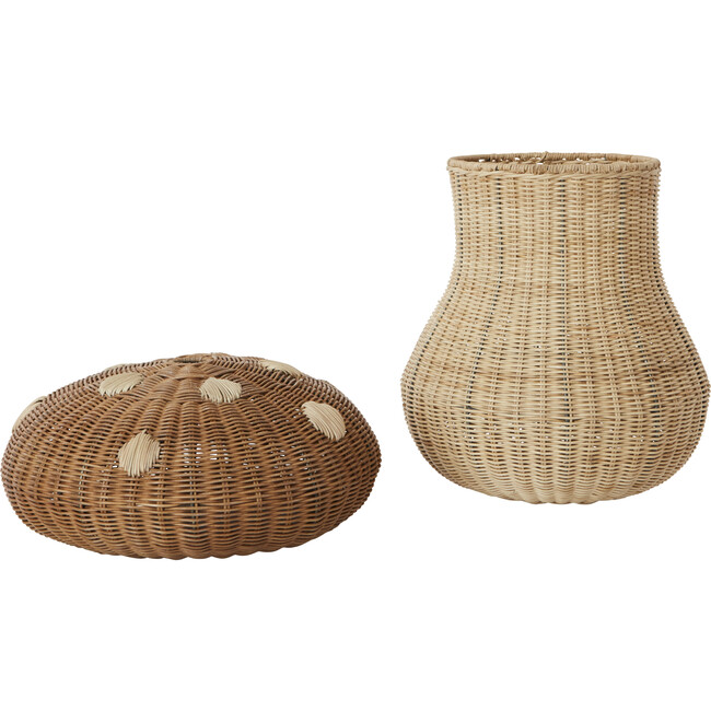 Rattan Mushroom Storage Basket, Natural - Storage - 3