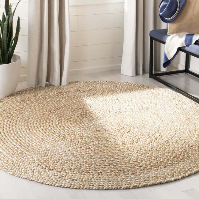 Freya Round Flatweave Rug, Ivory - Rugs - 2