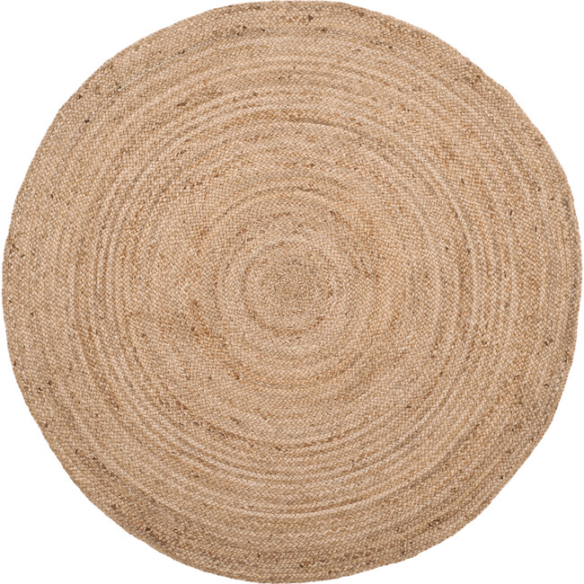 Layla Round Flatweave Rug, Natural - Rugs - 1