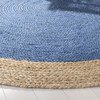 Layla Round Flatweave Rug, Royal Blue - Rugs - 3