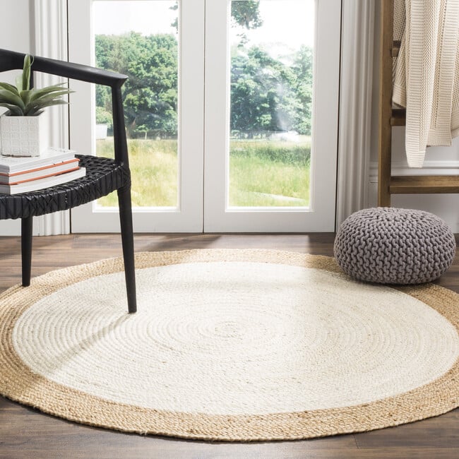 Layla Round Flatweave Rug, Ivory - Rugs - 2