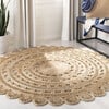 Maude Round Flatweave Rug, Natural - Rugs - 2