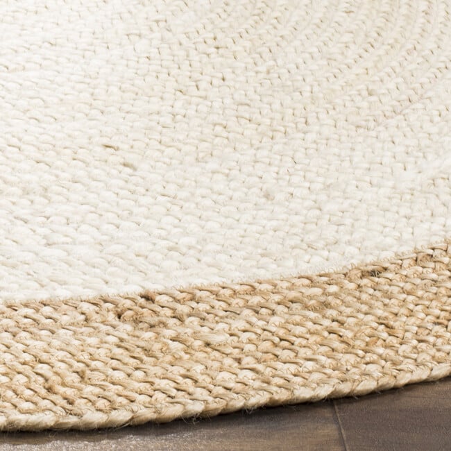 Layla Round Flatweave Rug, Ivory - Rugs - 3