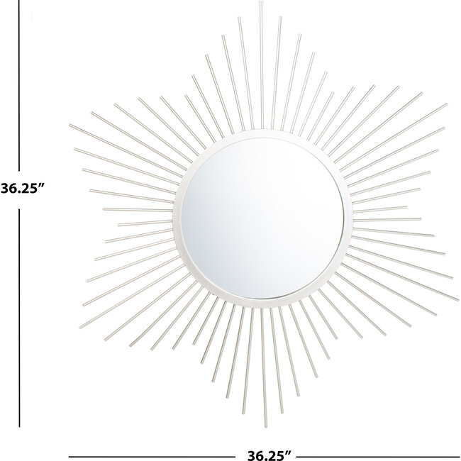 River Sunburst Mirror, Silver - Mirrors - 3