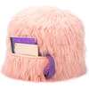 Himalaya Faux Fur Storage Pouf, Dusty Blush - Storage - 2