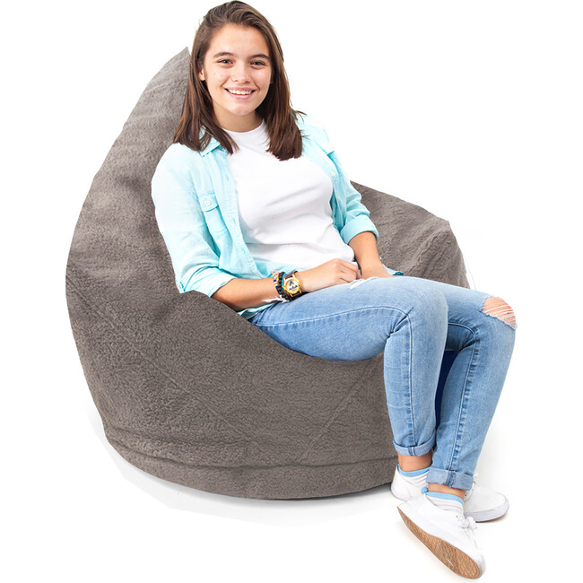 Sherpa Storage Lounger, Charcoal - Kids Seating - 3