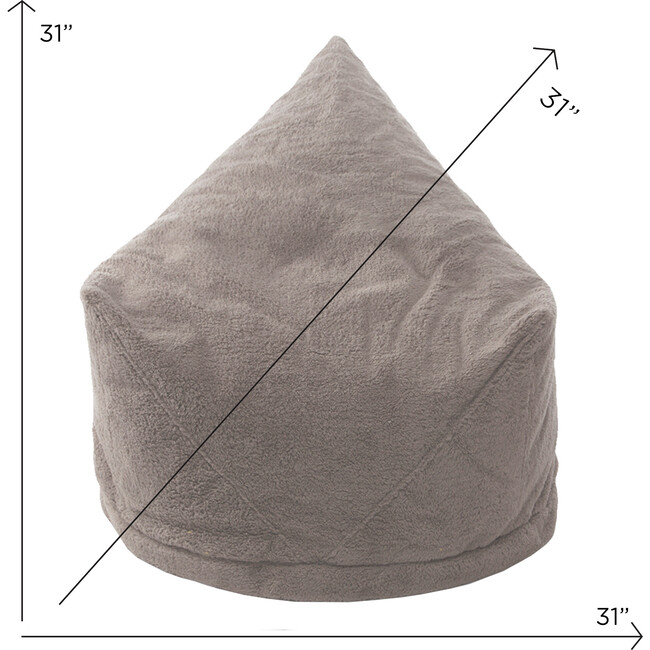 Sherpa Storage Lounger, Charcoal - Kids Seating - 5