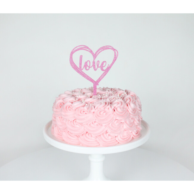 Love Acrylic Cake Topper, Pink - Decorations - 3