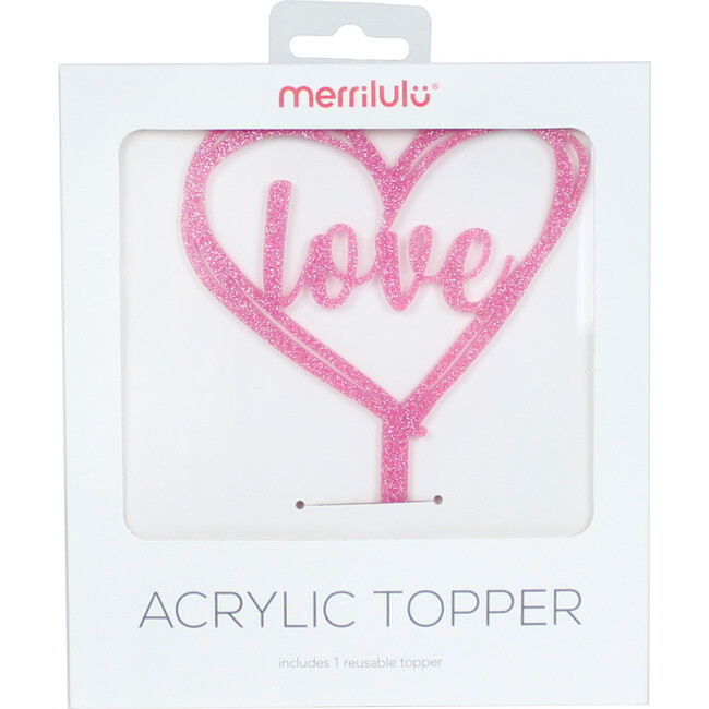 Love Acrylic Cake Topper, Pink - Decorations - 5