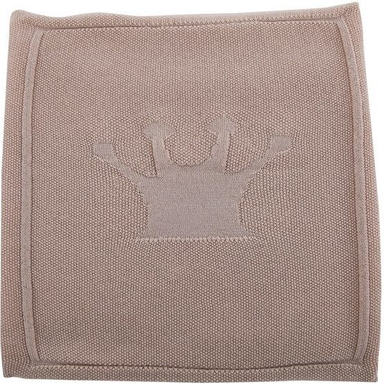 Merino Wool Little Crown Blanket, Beige