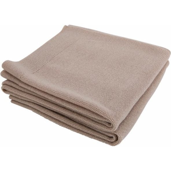 Merino Wool Little Crown Blanket, Beige - Blankets - 2