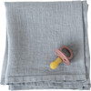 Set of 2 Muslin Cloth, Light Grey - Swaddles - 1 - thumbnail