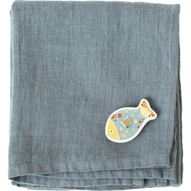 Set of 2 Muslin Cloth, Blue Fog - Swaddles - 1