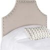 Denham Nailhead Headboard, Taupe Linen - Beds - 1 - thumbnail