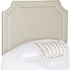 Dane Piping Headboard, Grey/White - Beds - 1 - thumbnail
