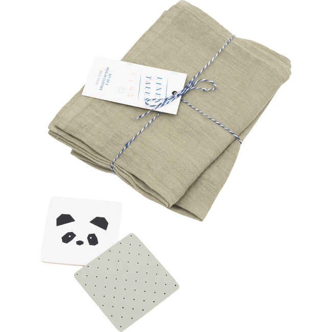 Set of 2 Muslin Cloth, Sage - Swaddles - 2