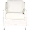 Nailhead & Acrylic Club Chair, White - Accent Seating - 2