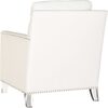 Nailhead & Acrylic Club Chair, White - Accent Seating - 3