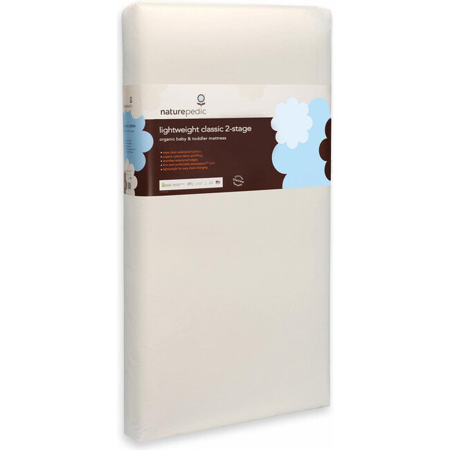 Organic Classic Baby Crib & Toddler Mattress, Lightweight 2-Stage - Mattress Pads - 1