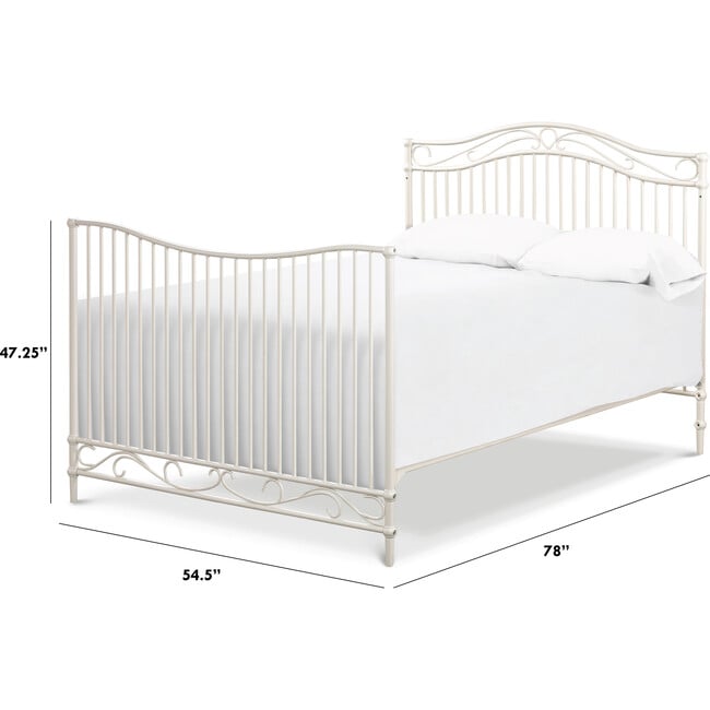 Noelle Full Size Bed Conversion Kit, Vintage White - Beds - 2