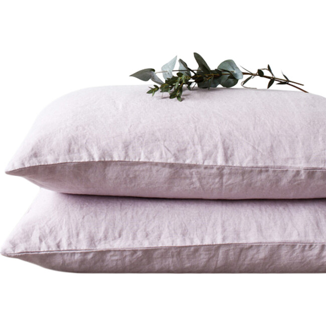 Linen Pillowcase, Pink Lavender - Pillows - 1
