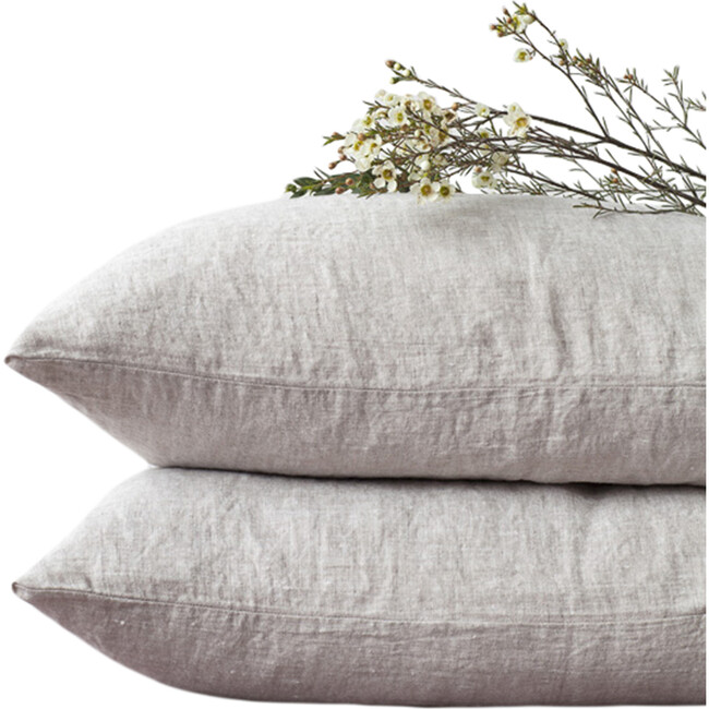 Linen Pillowcase, Melange - Pillows - 1