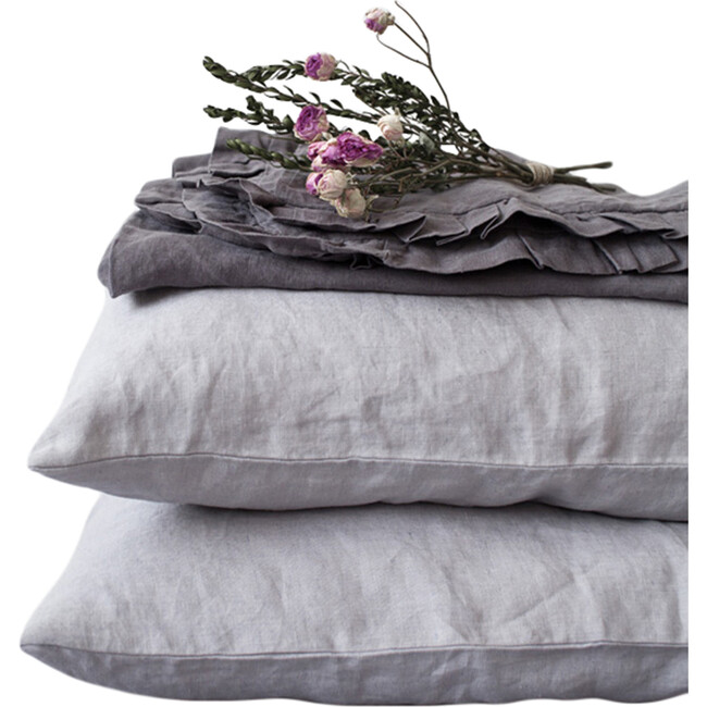 Linen Pillowcase, Light Grey - Pillows - 1