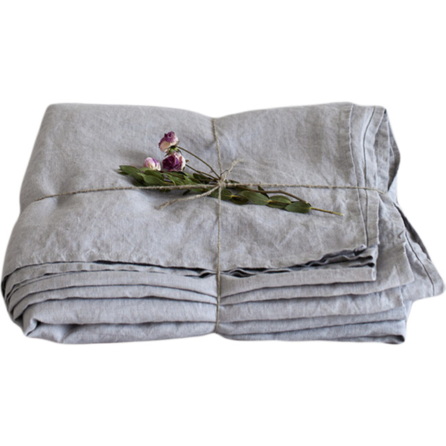 Linen Flat Sheet, Light Grey - Sheets - 1
