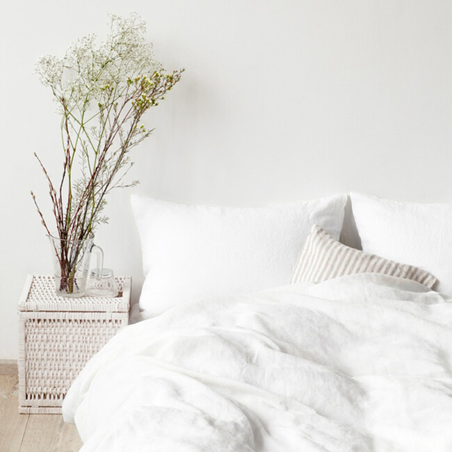Linen Duvet Cover, White - Duvet Sets - 2