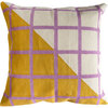 Reversible Pillow Cover, Lilac/Marigold Grid - Decorative Pillows - 1 - thumbnail