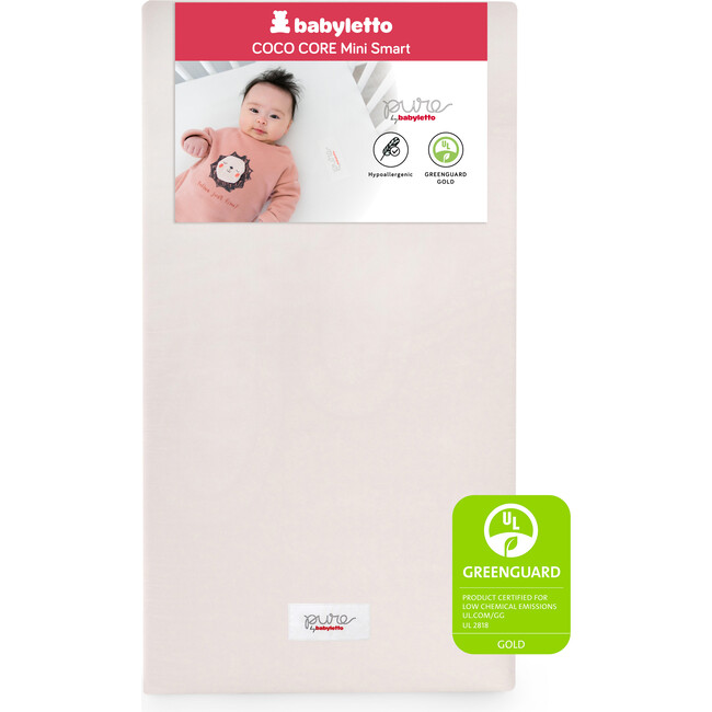 Coco Core Mini Crib Mattress & Smart Water Repellent Cover, White - Mattresses - 7