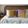 Reversible Pillow Cover, Lilac/Marigold Grid - Decorative Pillows - 2 - thumbnail