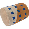 Square Bolster Pillow Cover, Cobalt/Tan - Decorative Pillows - 2 - thumbnail