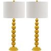 Set of 2 Jenna Stacked Ball Lamps, Yellow - Lighting - 1 - thumbnail