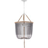 Angie 3-Light Beaded Pendant, Grey - Lighting - 1 - thumbnail