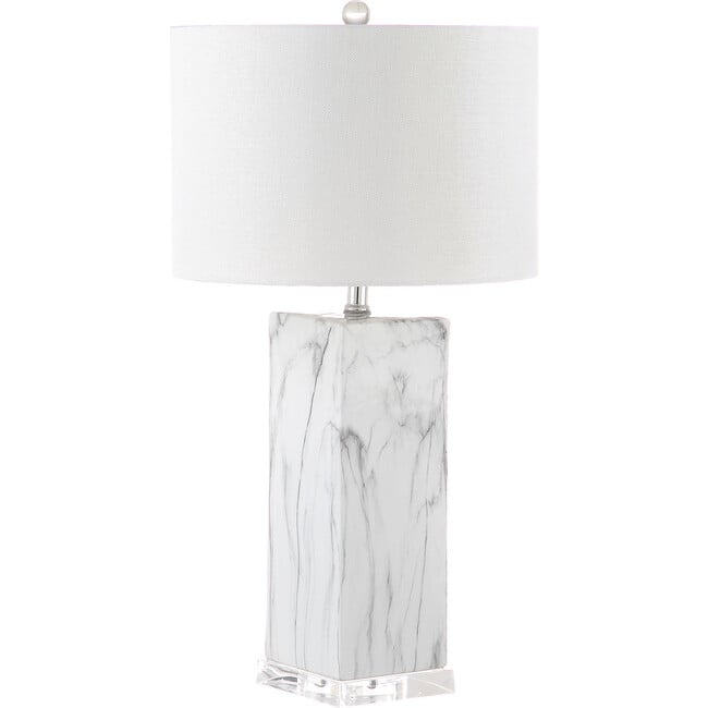 Set of 2 Olympia Marble Table Lamps, White - Lighting - 2