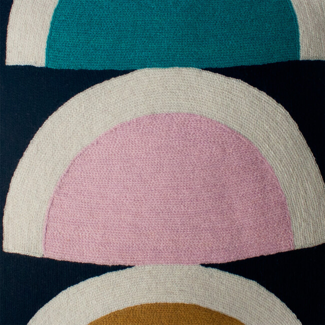 Abstract Moon Pillow, Black/Multi - Decorative Pillows - 5