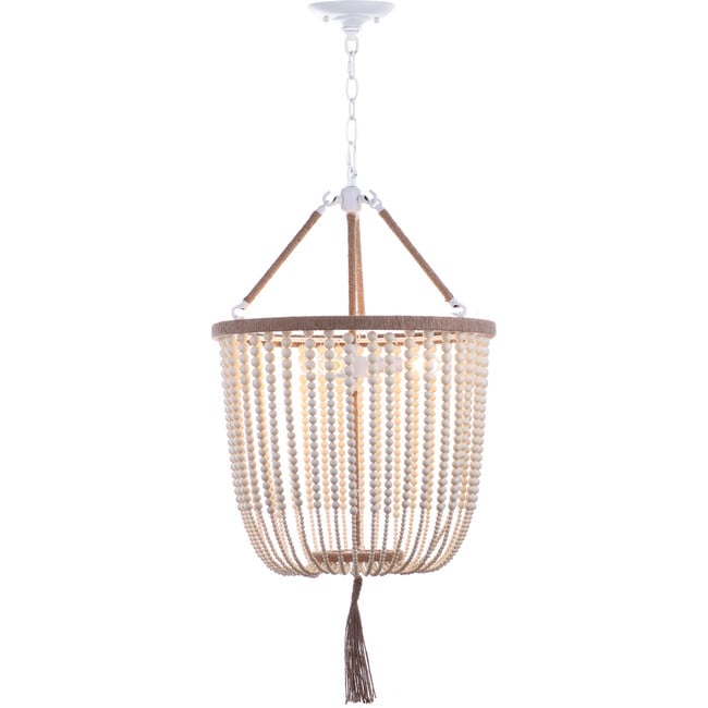 Angie 3-Light Beaded Pendant, Cream - Lighting - 2