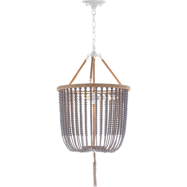 Angie 3-Light Beaded Pendant, Grey - Lighting - 2