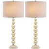 Set of 2 Jenna Stacked Ball Lamps, White - Lighting - 2