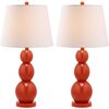 Set of 2 Jayne Three-Sphere Glass Lamp, Orange - Lighting - 3