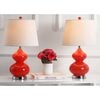 Set of 2 Eva Double Gourd Glass Lamps, Orange - Lighting - 4