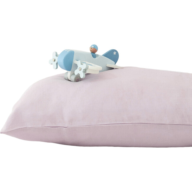 Kids Linen Pillowcase, Pink Lavender - Pillows - 1