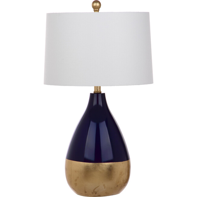 Set of 2 Kingship Table Lamps, Navy